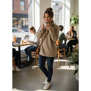 Eddie Bauer Sweater Fleece Pullover Henley | Size S